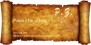 Pastila Zina névjegykártya